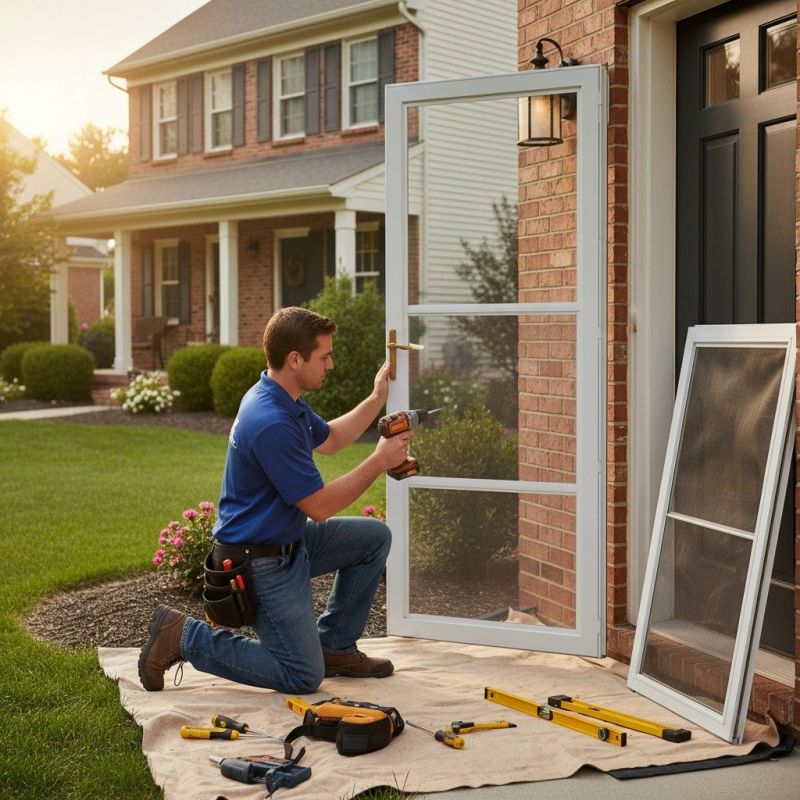 Storm Door Installation detail